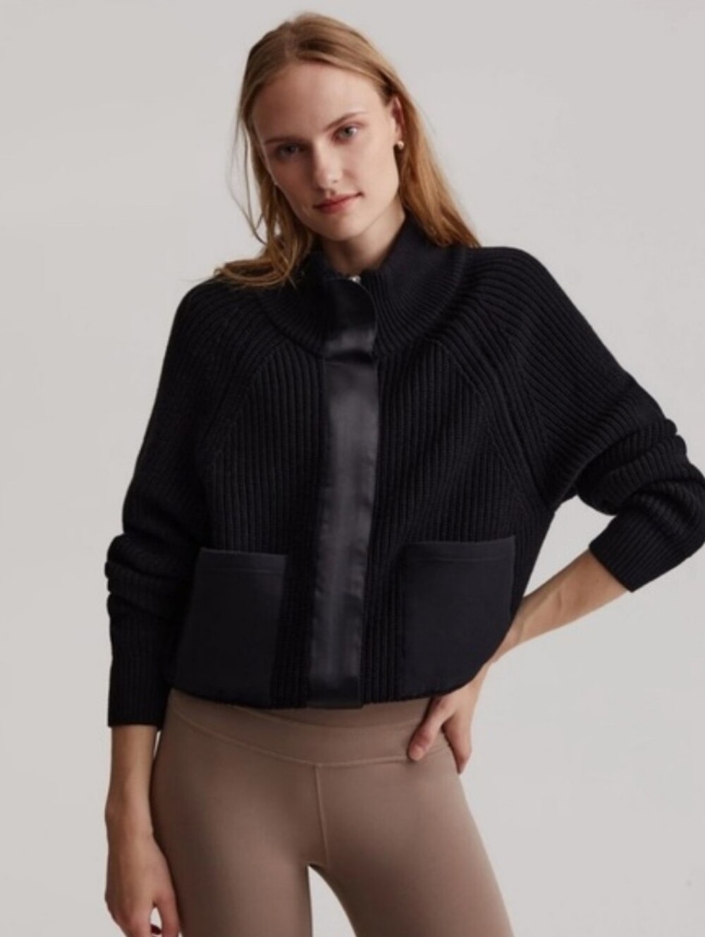 Varley Delfern Sweater Zipper Front Cardigan Jacket Size Medium